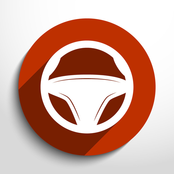 Vector steering wheel, web icon. - Vector, Image
