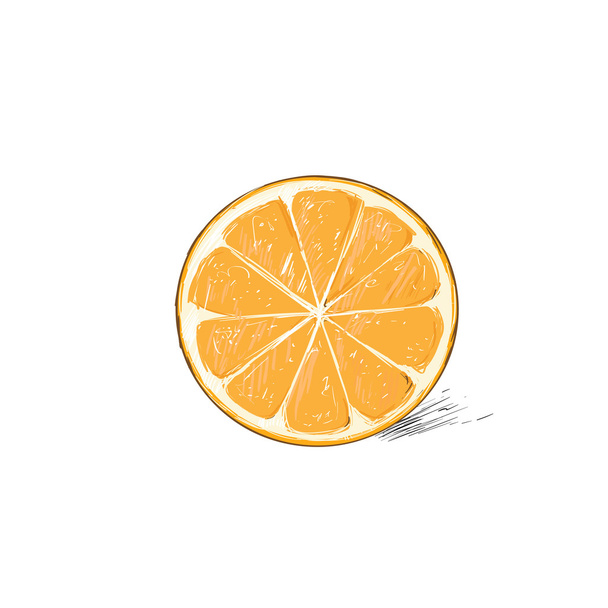 Puolet mehukas oranssi
 - Vektori, kuva