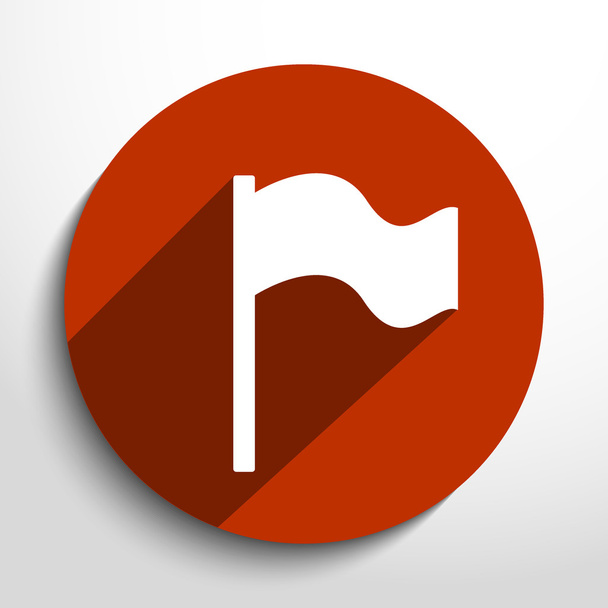 Vector flag web icon. - Vector, afbeelding
