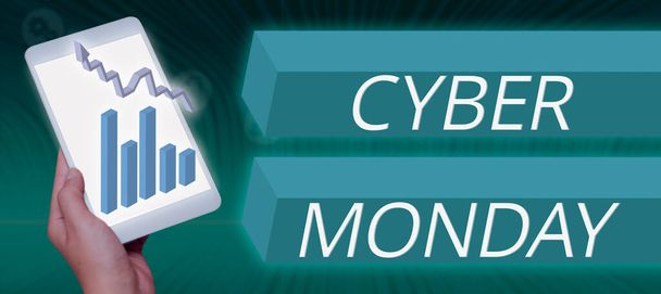 Inspiration showing sign Cyber Monday, Word Written on a day where ecommerce websites offer a special deal for buyers - Photo, Image