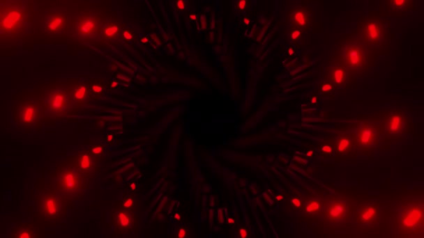 Cerchio rosso e quadrato. Progettazione. Il gioco di luci su forme geometriche su sfondo rosso vivo e nero che appaiono e scompaiono nell'animazione. Filmati 4k di alta qualità - Filmati, video