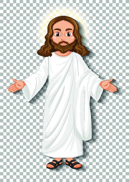 Geïsoleerde Jezus stripfiguur  - Vector, afbeelding