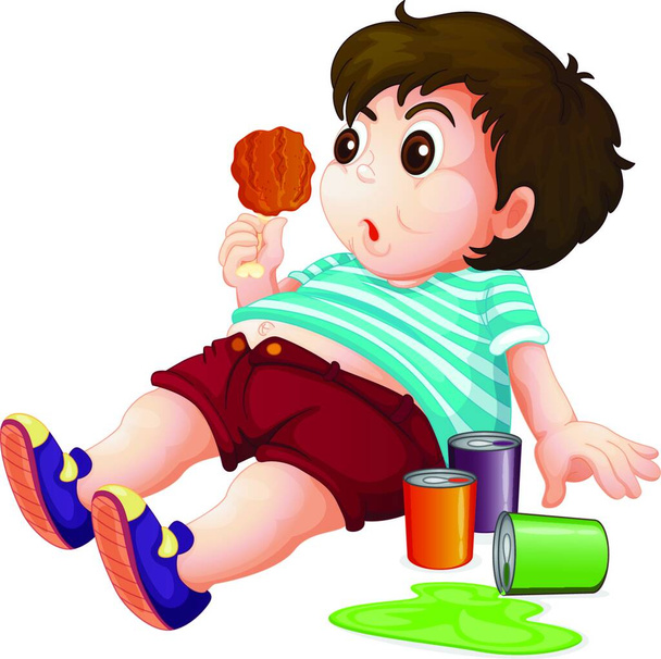 "Grasa niño "vector de ilustración  - Vector, Imagen