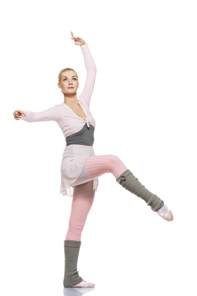 Красива балетна танцівниця ізольована на білому тлі
 - Фото, зображення