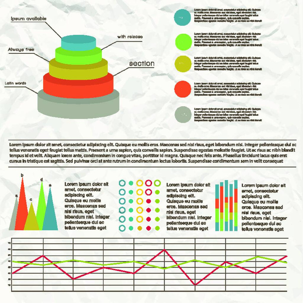 Colorful Infographic template, business illustration  - Vetor, Imagem