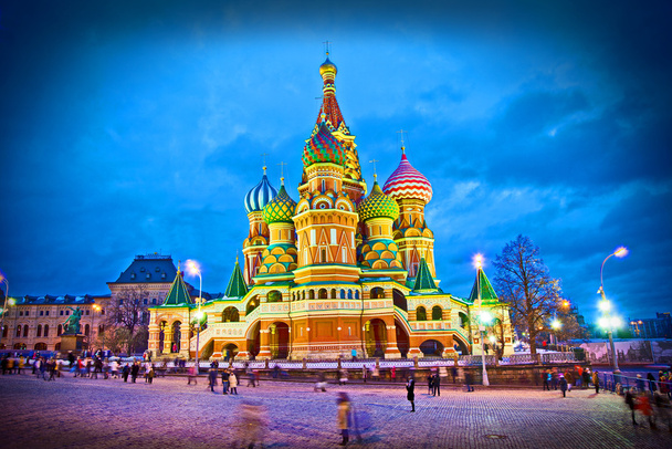 Attractions Moscow - St. Basil's Cathedral on Red Square - Photo, Image