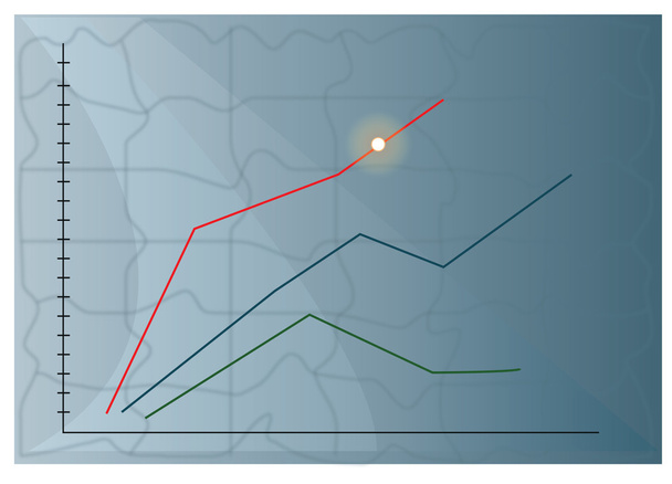 Chart of Rising Benefits - conceptual vector illustration - Vector, Image