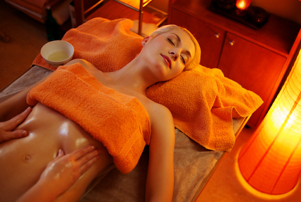 Beautiful woman having massage - Photo, Image