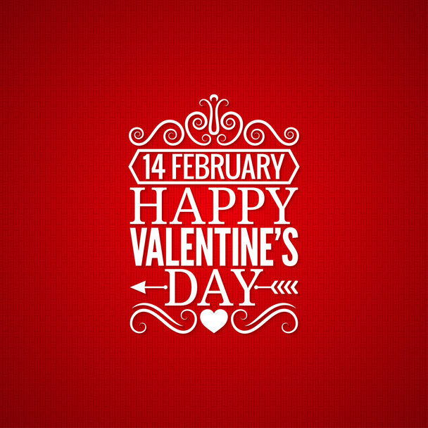 de dag van Valentijnskaarten vintage ontwerp achtergrond - Vector, afbeelding