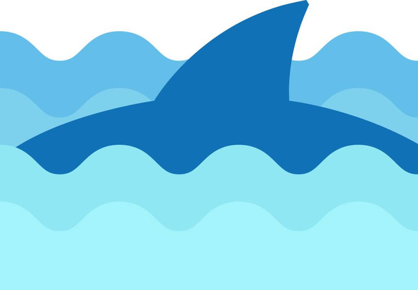 Flat icon - Shark, vector illustration - Wektor, obraz
