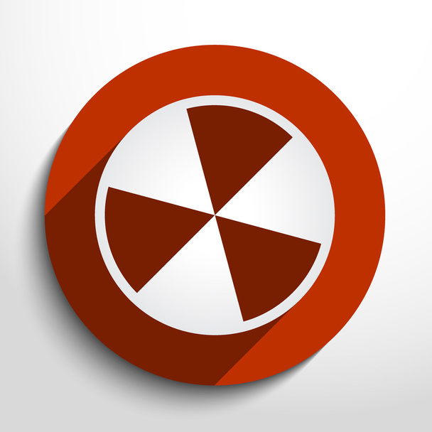 Vector radiation web icon. - Вектор,изображение
