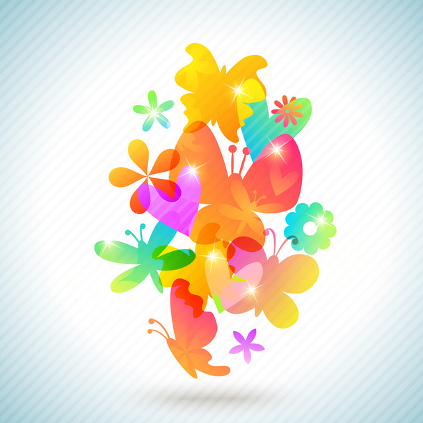 Colorful spring background design. Vector illustration - Vetor, Imagem