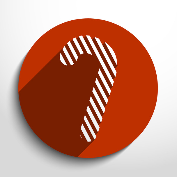 Vector candy cane web flat icon. - Διάνυσμα, εικόνα