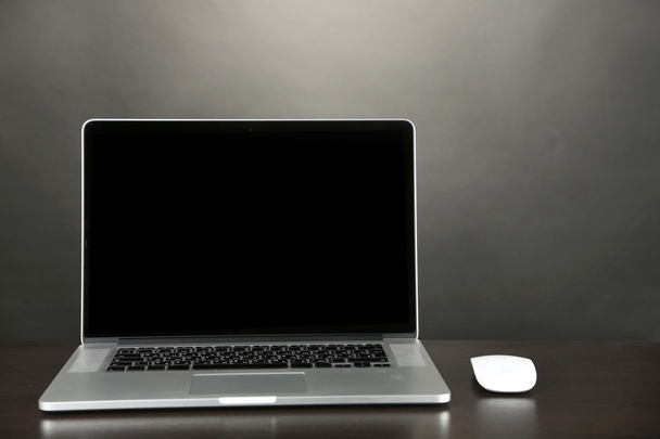 Modern laptop on table, close up - Fotó, kép