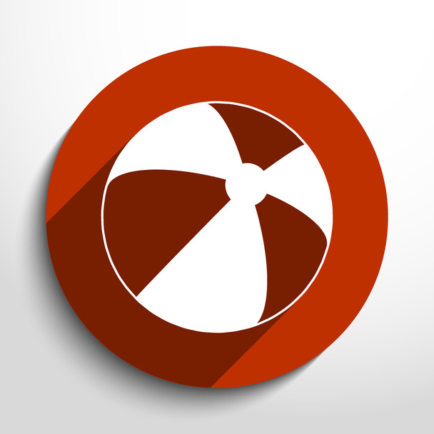 Vector beach ball flat icon. - Vector, Image