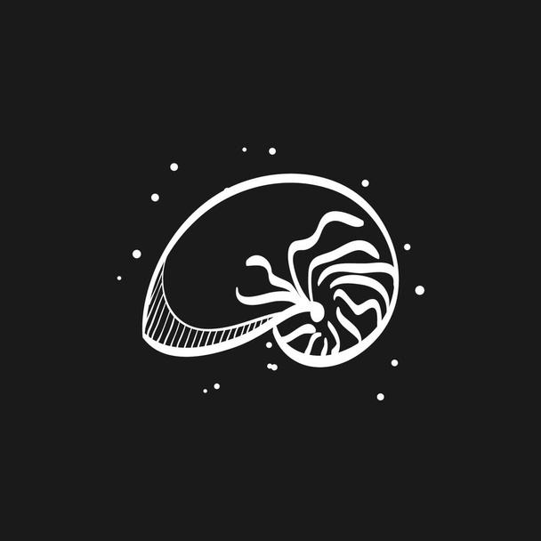 "Icona schizzo in nero - Nautilus" - Vettoriali, immagini