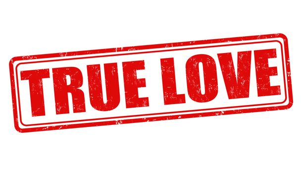 True love stamp - Διάνυσμα, εικόνα