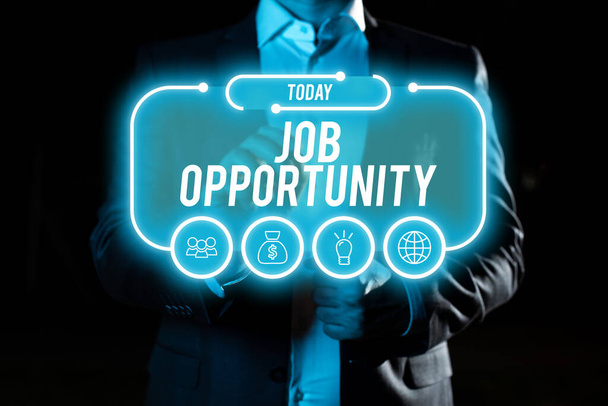 Job Opportunity, Business Überblick über eine Beschäftigungsmöglichkeit oder die Chance, einen Job zu bekommen - Foto, Bild