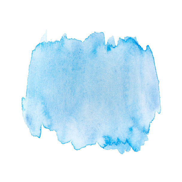 Close-up of blue abstract watercolor trendy art for design project as background for invitation or greeting cards, flyer, poster, presentation - Foto, afbeelding