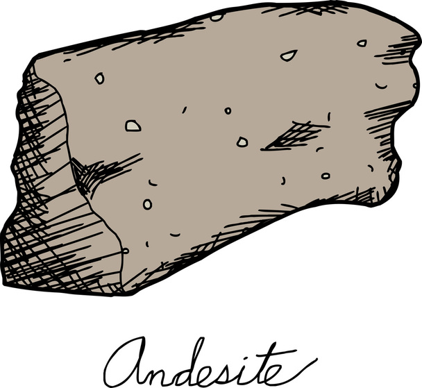 Изолированный андезитский камень
 - Вектор,изображение
