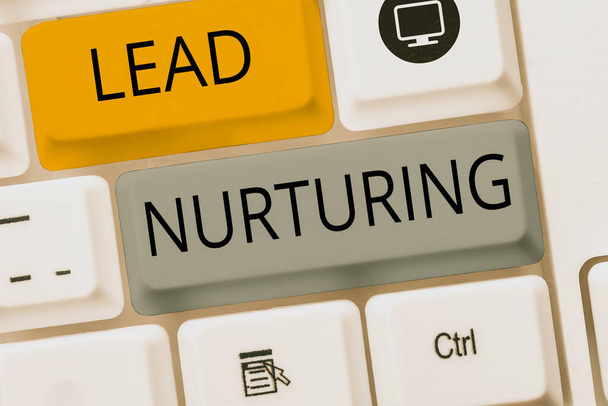 Написання тексту Lead Nurturing, Word Написано на методі побудови відносин з потенційними клієнтами
 - Фото, зображення