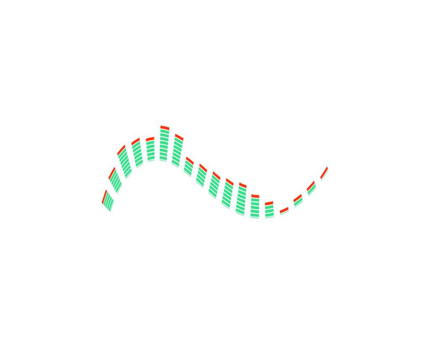 Иллюстрация звуковых волн, частота колебаний  - Вектор,изображение
