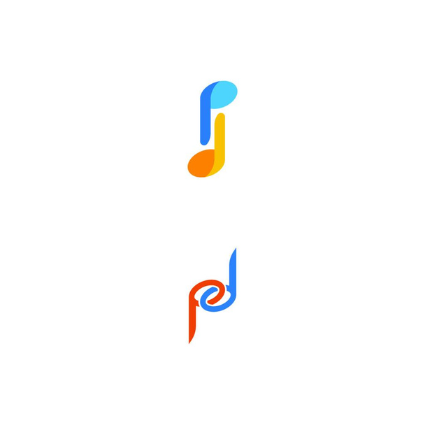 "Σύμβολο διάνυσμα προτύπου λογότυπου σημειώσεων Musik " - Διάνυσμα, εικόνα