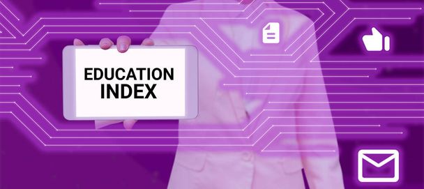 Didascalia concettuale Education Index, significato concettuale che mira a soddisfare le esigenze di apprendimento di tutti i bambini giovani adulti - Foto, immagini