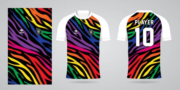 modello di design sportivo in jersey colorato - Vettoriali, immagini