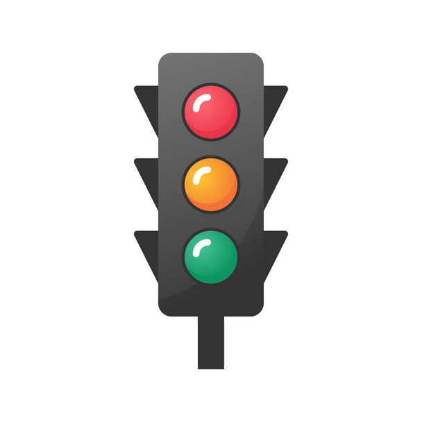 traffic light web icon simple design - ベクター画像