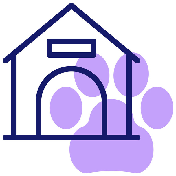animal shelter modern icon, vector illustration - Vector, Image