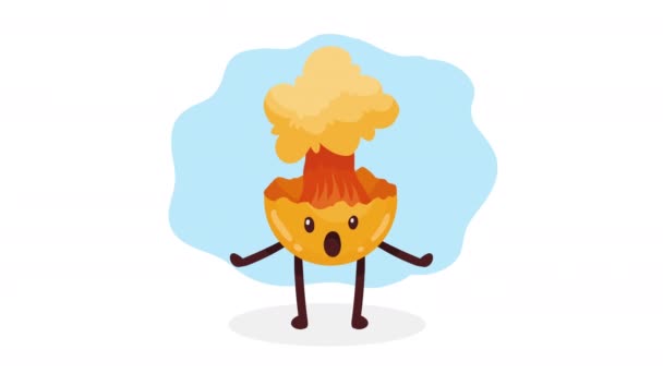 emoji esplode testa personaggio comico, 4k video animato - Filmati, video