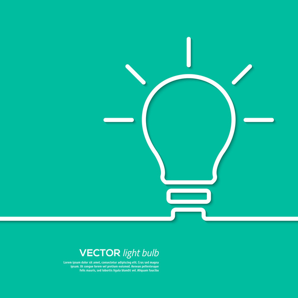 Light bulb idea concept template. Vector illustration. - Vektör, Görsel
