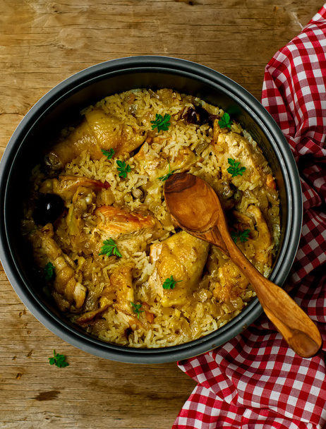Stewed chicken with rice  - Photo, Image