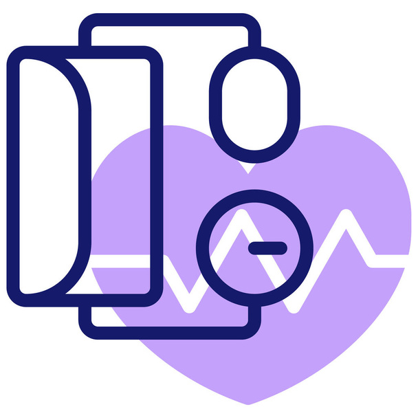 Pressão arterial. ícone web design simples - Vetor, Imagem