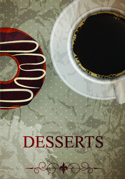 menu dessert, illustrazione vettoriale - Vettoriali, immagini