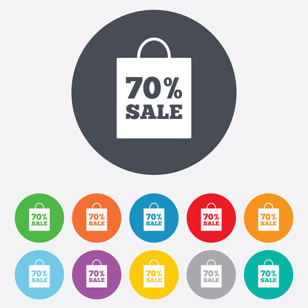 70 percent sale bag - Вектор,изображение