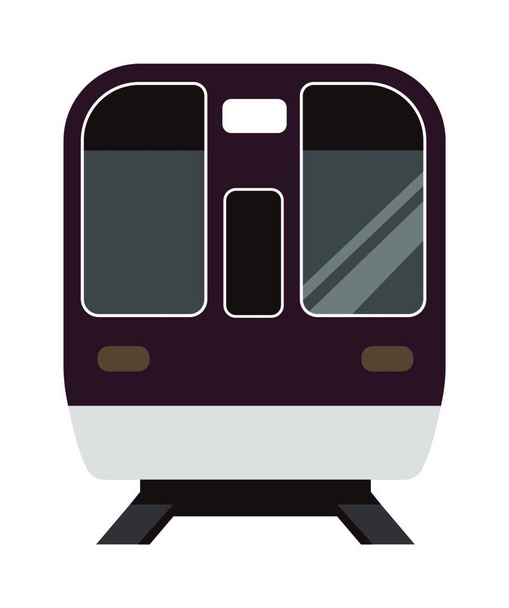 "Train icon (front view) vector illustration" - Vector, Image