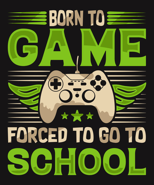 Народжений у грі змушений піти до школи для дизайну футболки коханця
 - Вектор, зображення