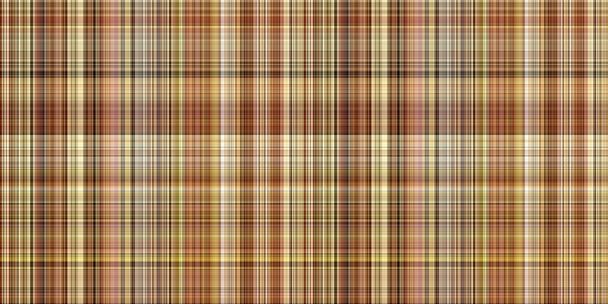 Woodland brown tartan seamless border textile. Tonal autumnal forest plaid with organic texture. banner of orange stripe for rough washi tape - Foto, afbeelding