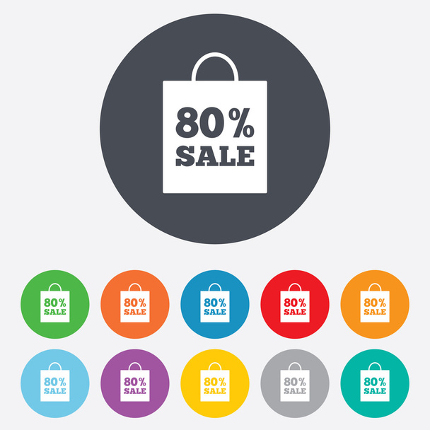80 percent sale bag - ベクター画像