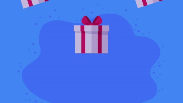gifts boxes presents pattern animation ,4k video animated - Кадры, видео