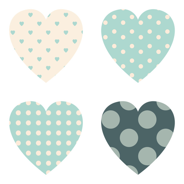 Set of hearts - Vector, afbeelding