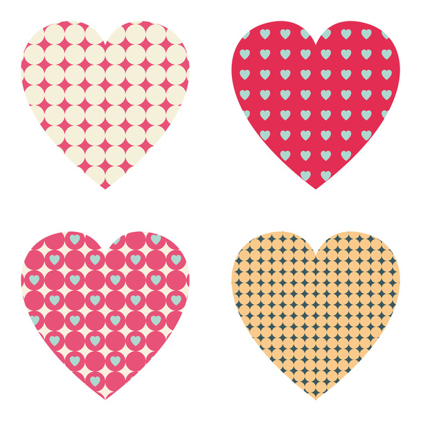 Set of hearts - Vettoriali, immagini