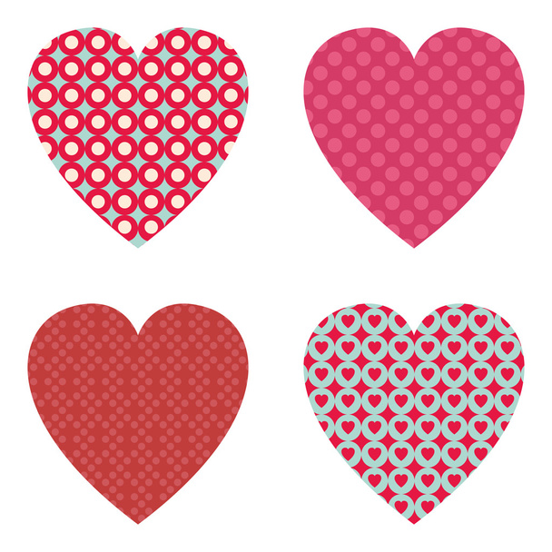 Set of hearts - Vector, Imagen
