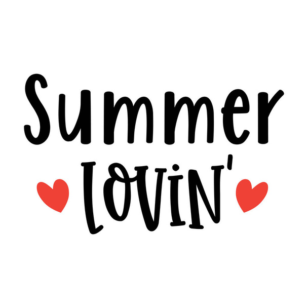 Summer lovin, vector illustration design for fashion graphics, t-shirt prints, posters, stickers. - Vector, Image