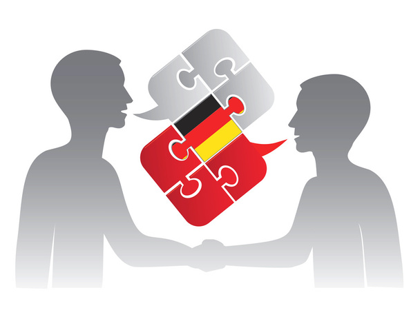 İş Alman iletişim - Vektör, Görsel