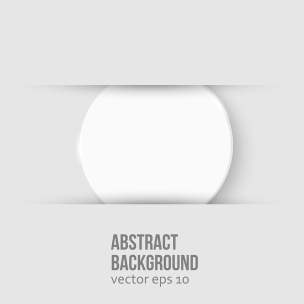 Vector white circle. Abstract background - Vektör, Görsel
