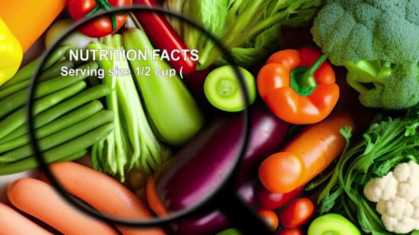 Táplálkozási tények különböző zöldségekről - Felvétel, videó