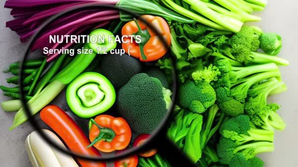 Çeşitli sebzelerde beslenme bilgileri - Video, Çekim